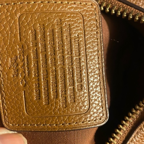 Brown Leather Coach Purse. Excellent condition, only worn a handful of times. - Picture 7 of 9